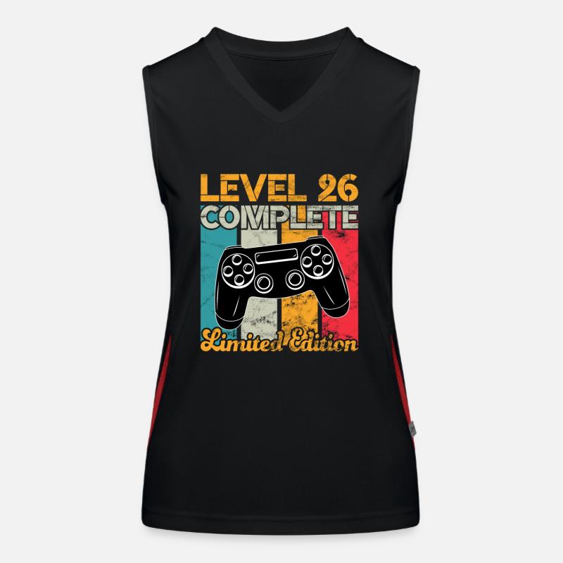 Level 26 complete Gaming Birthday Women's Functional Contrast Tank Top