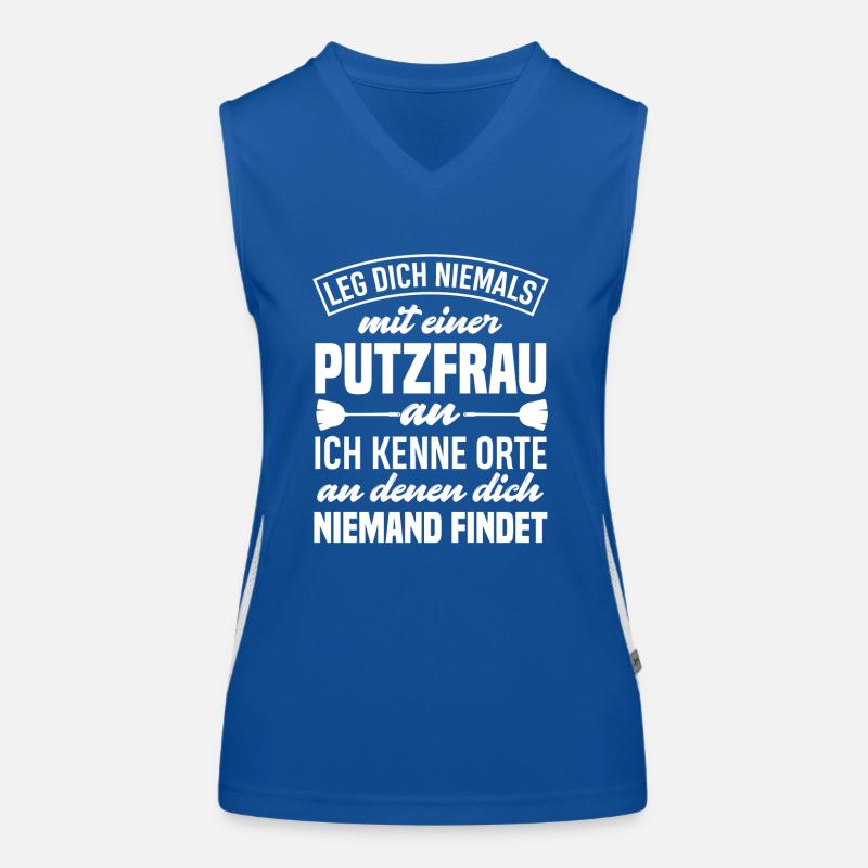 Putzfrau Funktionelles Kontrast-Tank Top für Frauen
