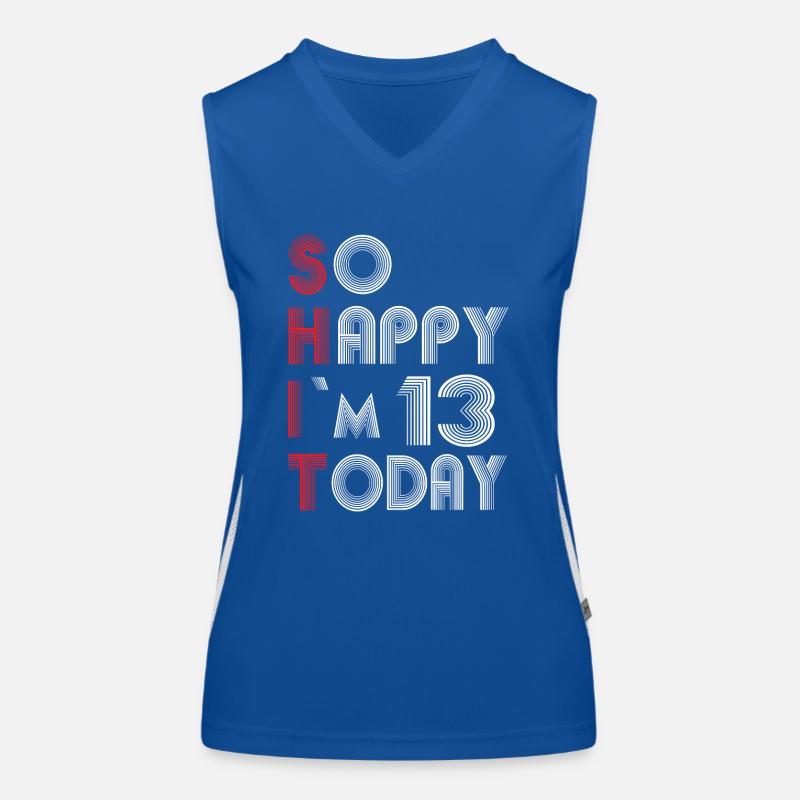13 Geburtstag Funktionelles Kontrast-Tank Top für Frauen