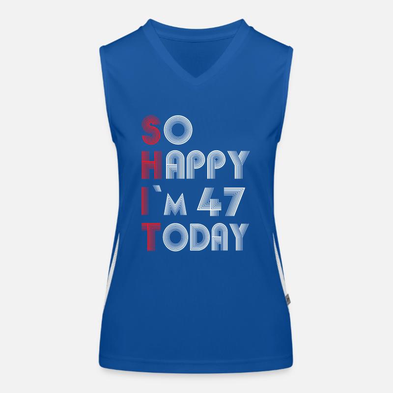 47 Geburtstag Funktionelles Kontrast-Tank Top für Frauen