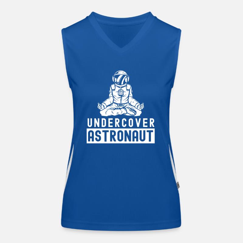 Undercover Astronaut Astronomy Space Rocket Women's Functional Contrast Tank Top
