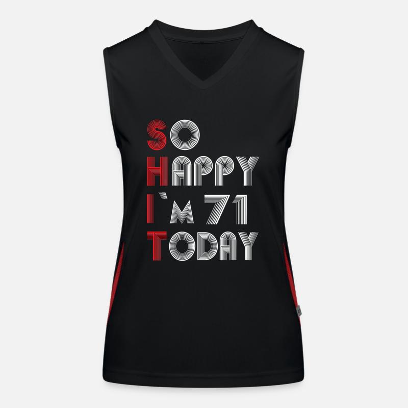 71 birthday Women's Functional Contrast Tank Top
