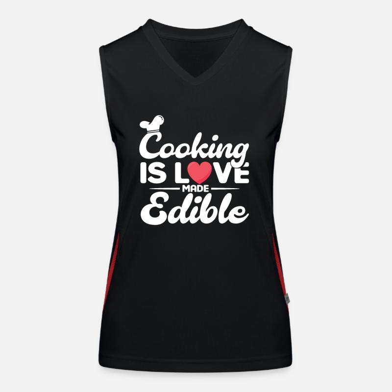 Küchenchef Spruch Geschenk Lustig Koch Funktionelles Kontrast-Tank Top für Frauen