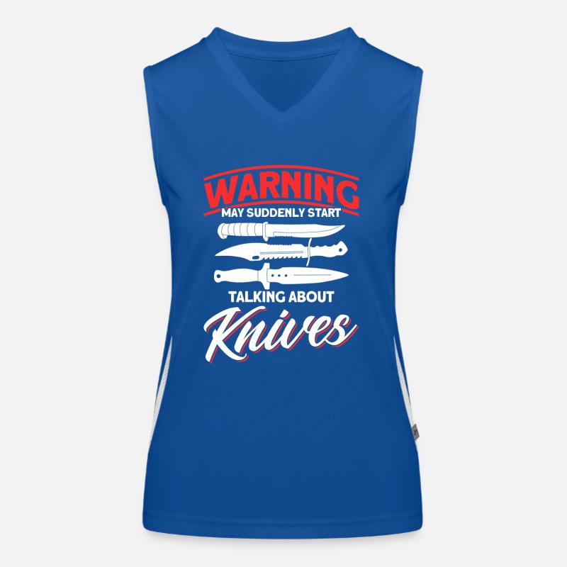 Messerwurfscheibe Geschenk Messerwerfer Funktionelles Kontrast-Tank Top für Frauen