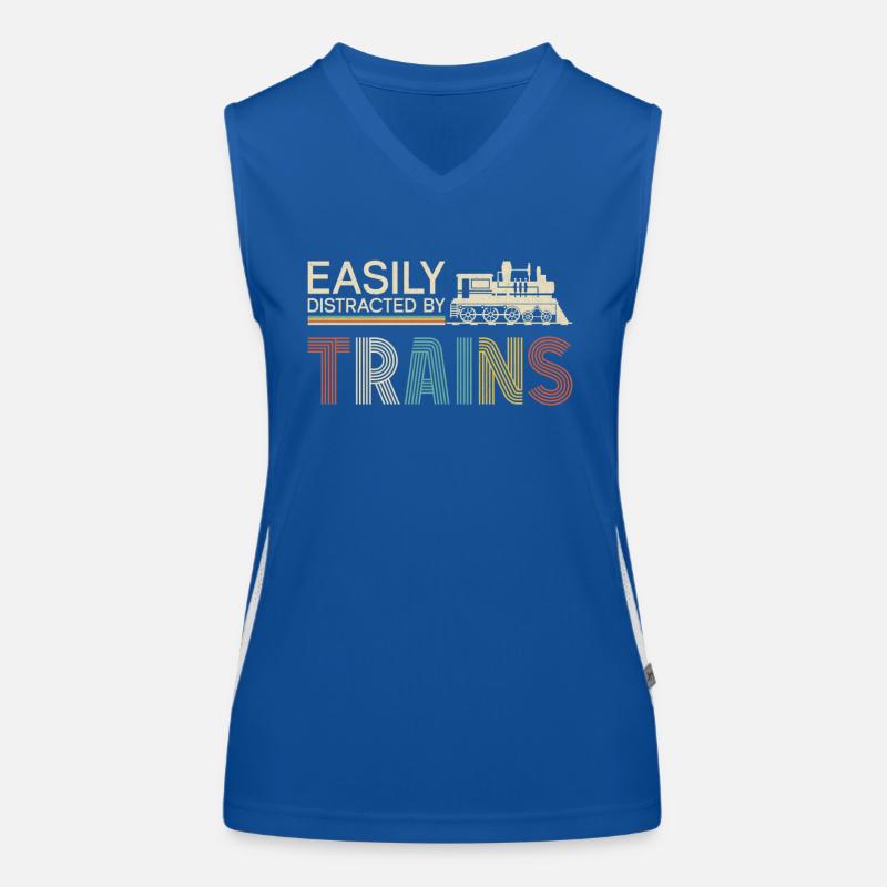 Steam Train Driver Trainspotting Women's Functional Contrast Tank Top