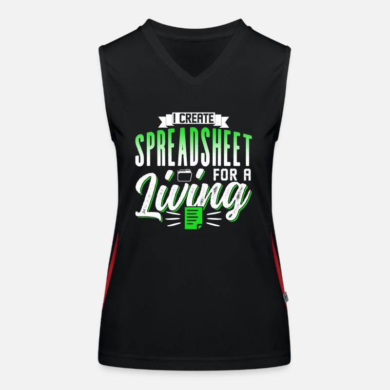 Ich Erstelle Beruflich Spreadsheets Spreadsheet Funktionelles Kontrast-Tank Top für Frauen