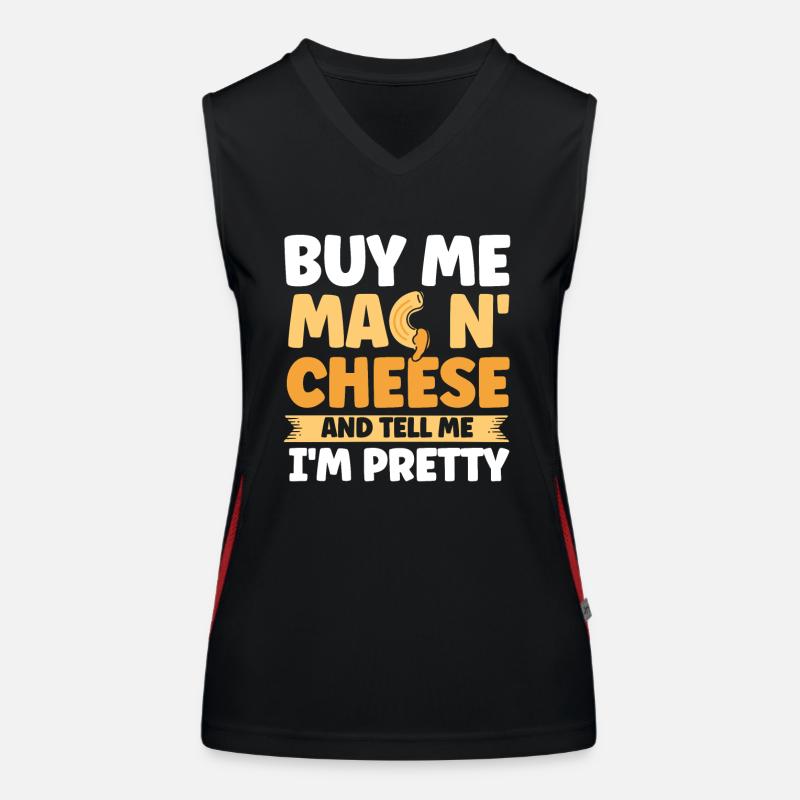 Mac N Cheese Geschenk Spruch Mac N Cheese Funktionelles Kontrast-Tank Top für Frauen