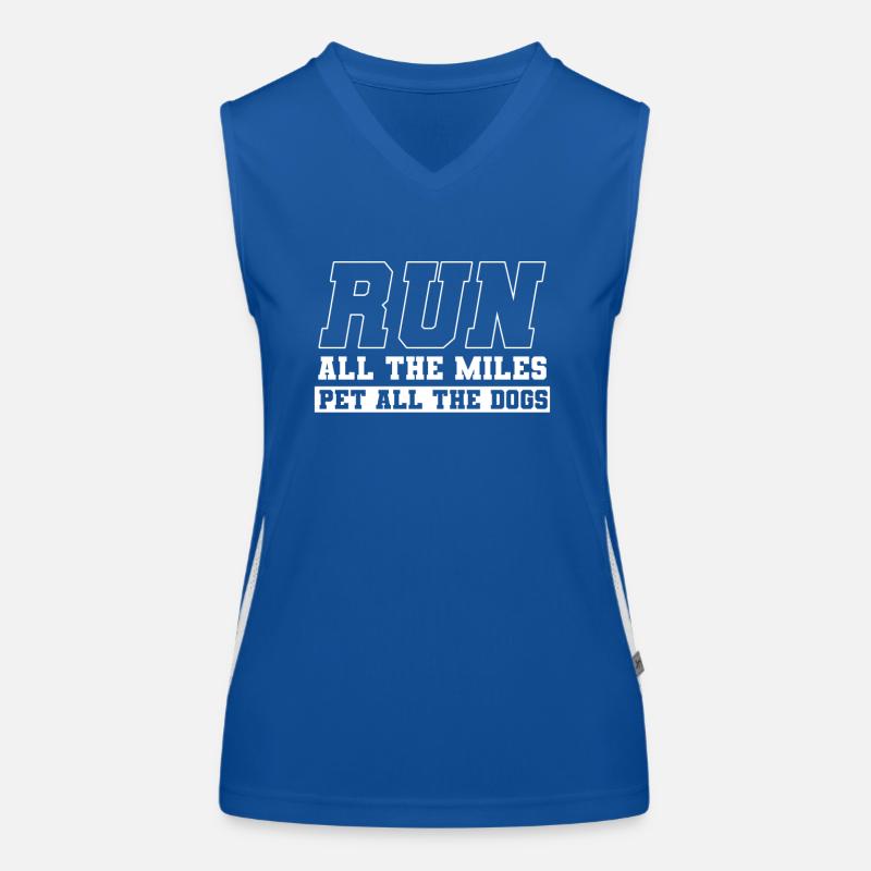 Läuferin Marathon Hundemutter Hunde Mutter Funktionelles Kontrast-Tank Top für Frauen