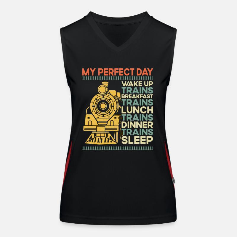 Steam Train Driver Trainspotting Women's Functional Contrast Tank Top