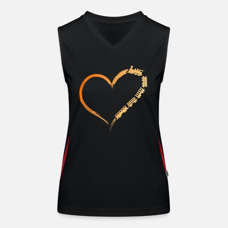 Steam Train Driver Trainspotting Funktionelles Kontrast-Tank Top für Frauen
