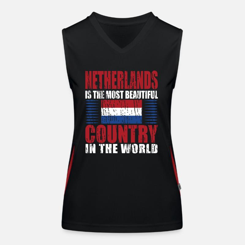 Dutch Netherlands Dutch roots Women's Functional Contrast Tank Top