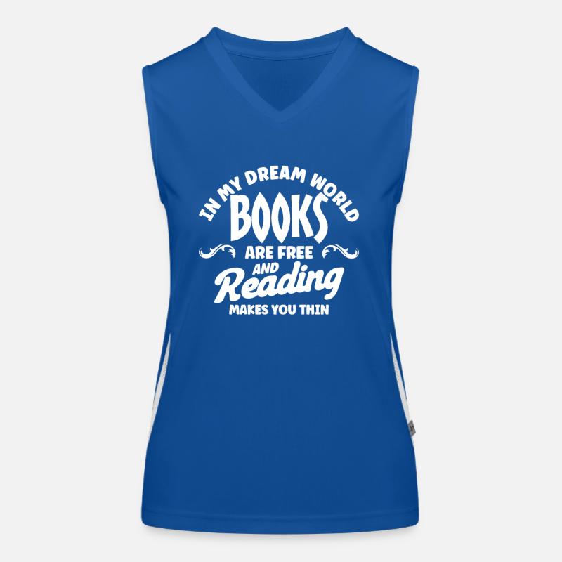 Book reading bookwork gift reading books Women's Functional Contrast Tank Top