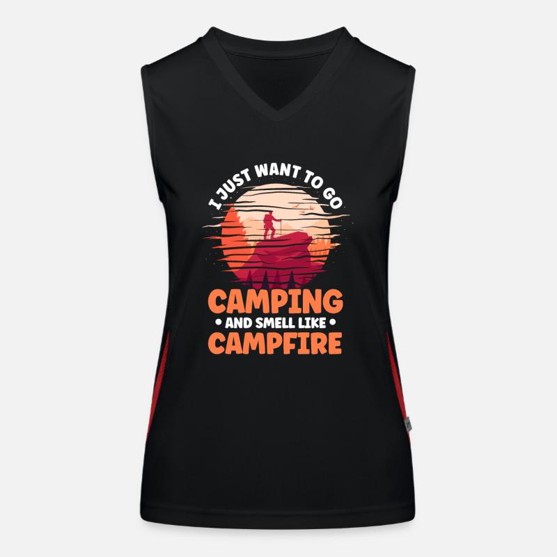 Camping Wandergeschenk Camper Hiker Outdoor Funktionelles Kontrast-Tank Top für Frauen