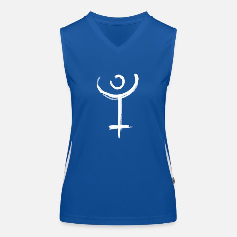 Pluto Astrologie Symbol Funktionelles Kontrast-Tank Top für Frauen