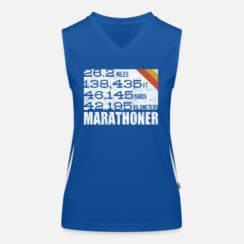 Marathonien, Marathon, Coureurs, 26, 2 Débardeur respirant contrasté Femme