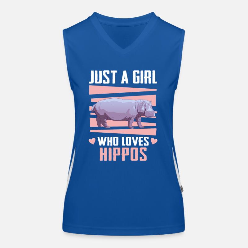Nilpferd Nilpferde Tier Funktionelles Kontrast-Tank Top für Frauen