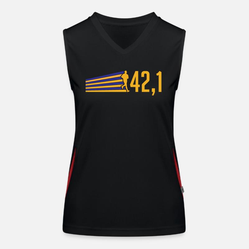 Halbmarathon, Marathon, Läufer Funktionelles Kontrast-Tank Top für Frauen