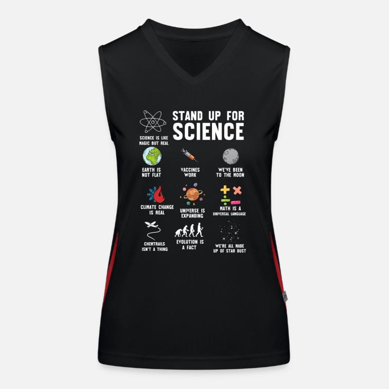 Stand up for science, science Women's Functional Contrast Tank Top