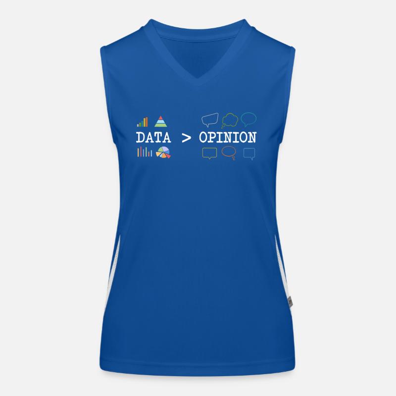 Big Data, Data Analyst, Data Bigger than Opinion Débardeur respirant contrasté Femme