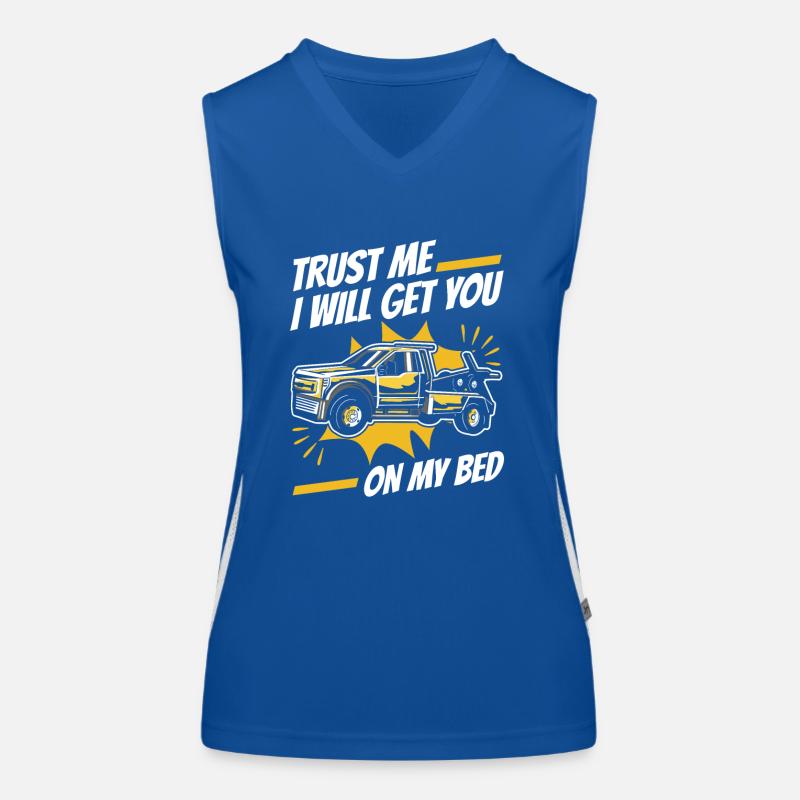 Abschleppwagen Truck Abschlepper Funktionelles Kontrast-Tank Top für Frauen