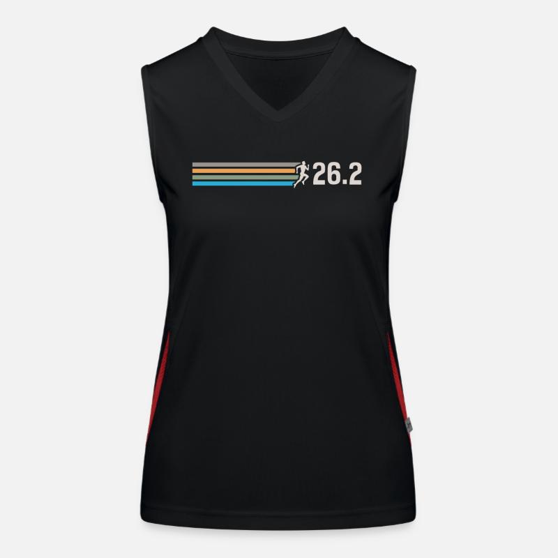 Halbmarathon, Marathon, Läufer Funktionelles Kontrast-Tank Top für Frauen