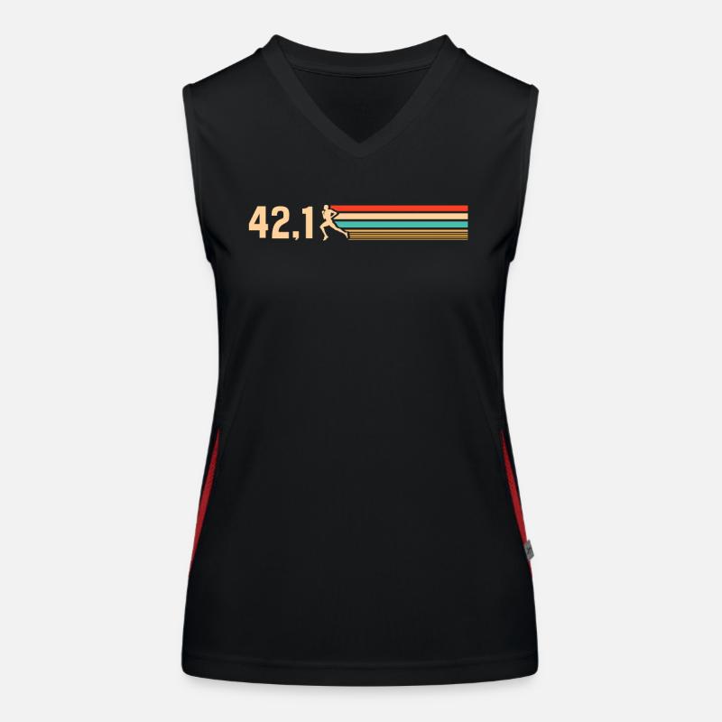 Halbmarathon, Marathon, Läufer Funktionelles Kontrast-Tank Top für Frauen