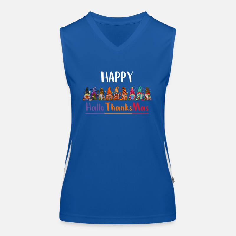 Dwarfs Halloween Christmas Happy Hallothanksmas Women's Functional Contrast Tank Top