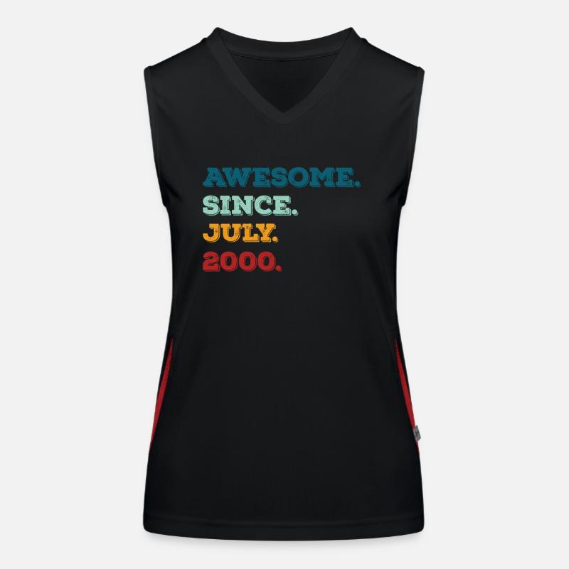 Juli 2000 - Geburtstag im Juli Funktionelles Kontrast-Tank Top für Frauen