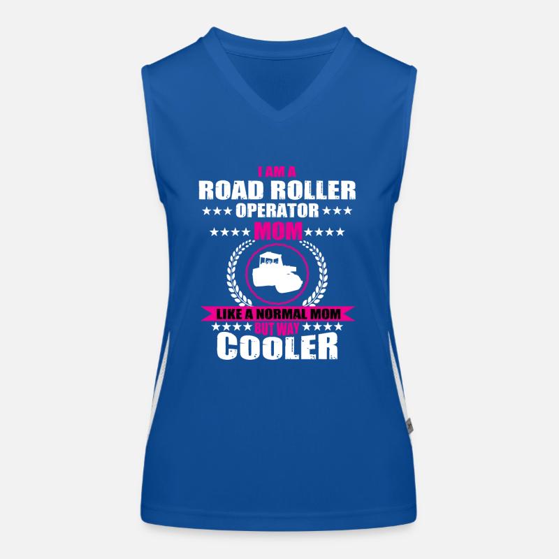 Rollers Mama Road Construction Women's Functional Contrast Tank Top