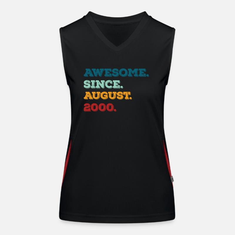 August 2000 - Geburtstag im August Funktionelles Kontrast-Tank Top für Frauen