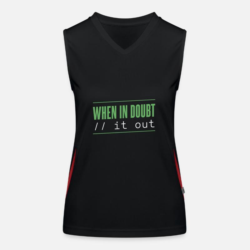 Programmierer - when in doubt // it out Funktionelles Kontrast-Tank Top für Frauen