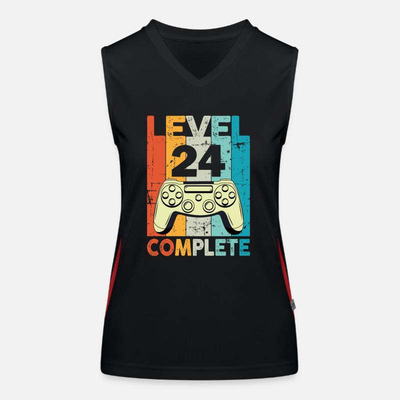 Level 24 Complete Gaming Birthday Women's Functional Contrast Tank Top