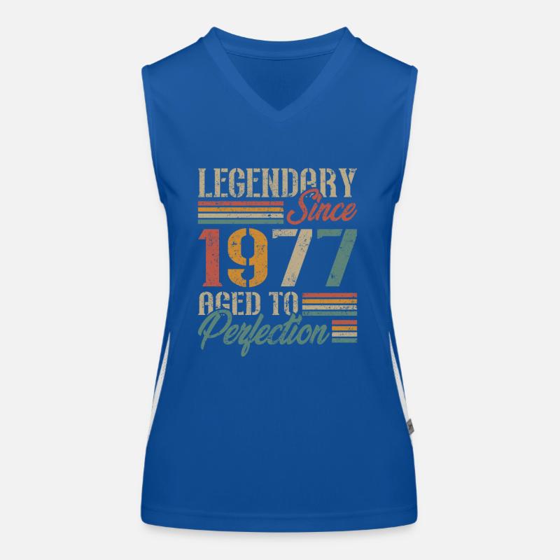 Vintage 1977 Retro Geburtstagsgeschenk Funktionelles Kontrast-Tank Top für Frauen
