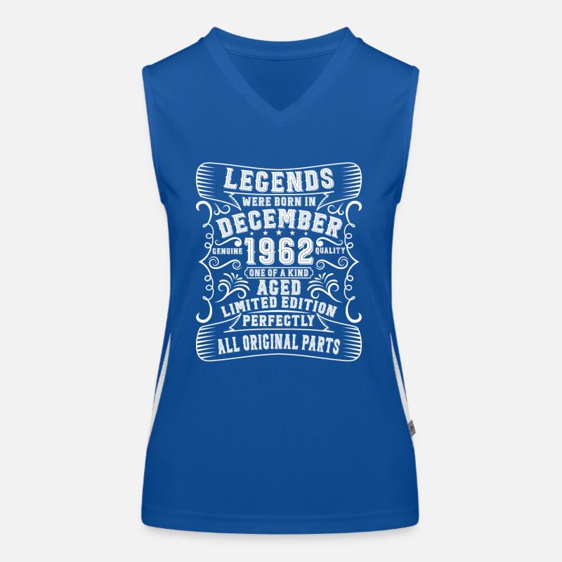 Dezember 1962 - Geburtstag im Dezember Funktionelles Kontrast-Tank Top für Frauen