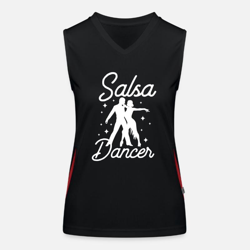 Danseurs de salsa Danse Danse Passe-temps Débardeur respirant contrasté Femme