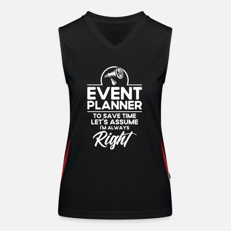 Event Planner Wedding Planner Event Manager Women's Functional Contrast Tank Top