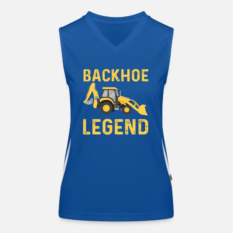 Backhoe loader legend Women's Functional Contrast Tank Top