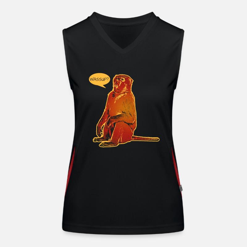 Funny baboon Women's Functional Contrast Tank Top