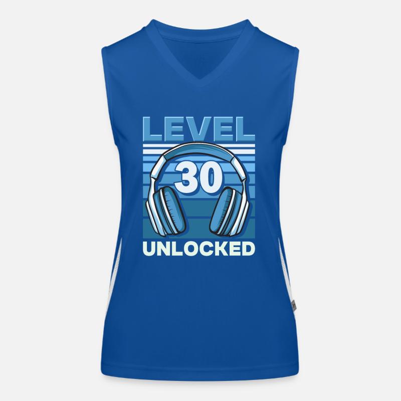 Level 30 Unlocked Gaming Geburtstag Gamer Funktionelles Kontrast-Tank Top für Frauen