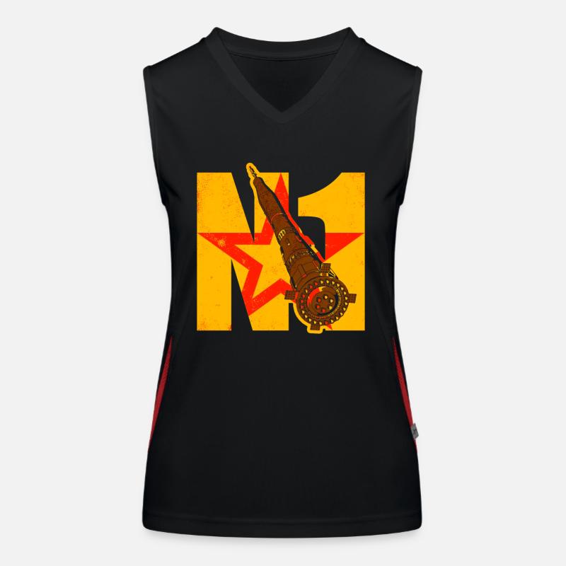 N1 Moon Rocket Soviet Union Women's Functional Contrast Tank Top