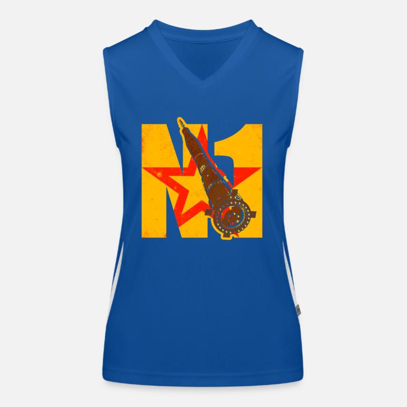 N1 Moon Rocket Soviet Union Women's Functional Contrast Tank Top