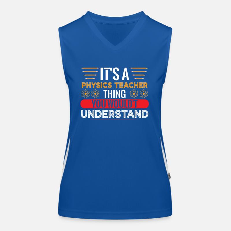 Quantum Physics Physicist Physics Professor Molecule Women's Functional Contrast Tank Top