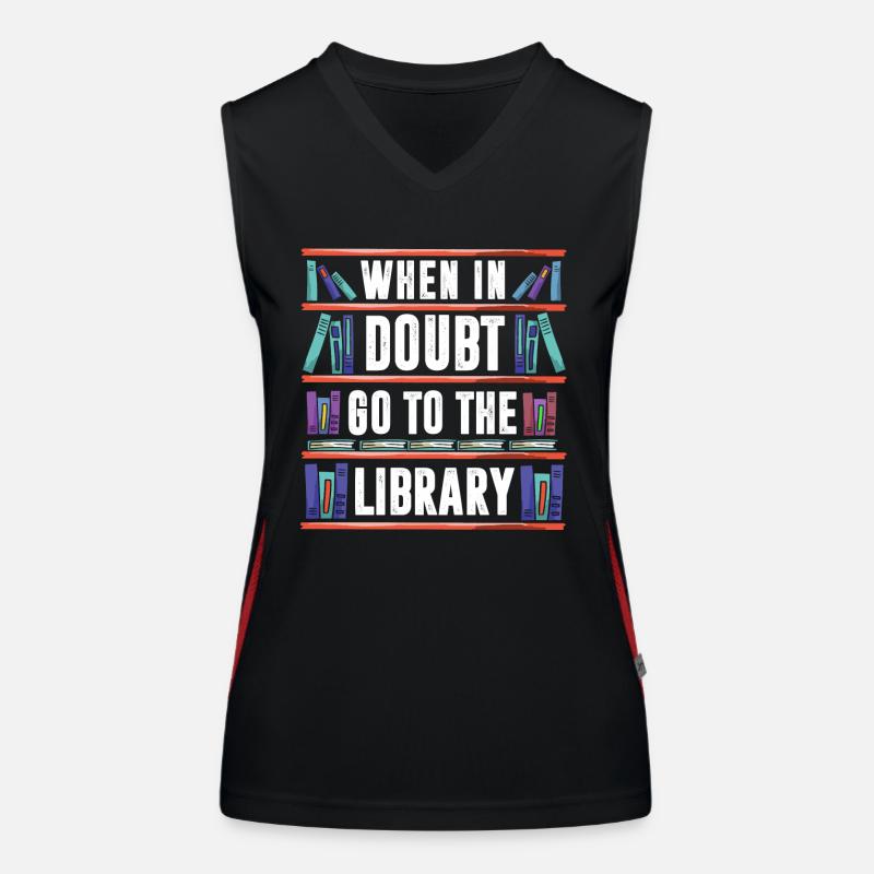 bibliothécaire de bibliothèque, Débardeur respirant contrasté Femme