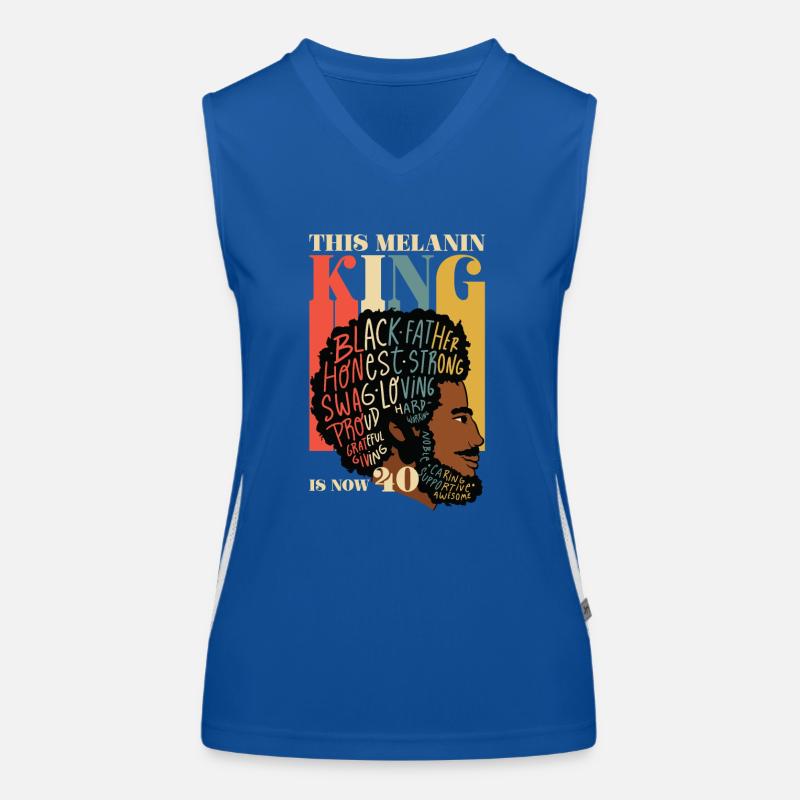 This Melanin King is Now 40 Juneteenth 40th Women's Functional Contrast Tank Top