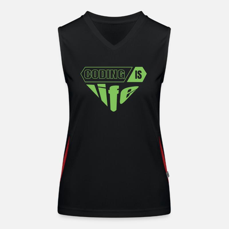 Software Developer Programmer Gift Women's Functional Contrast Tank Top