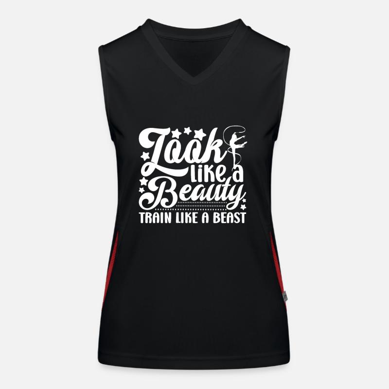 Ressemble à un train de beauté comme une bête Cadeau de gymnaste Débardeur respirant contrasté Femme
