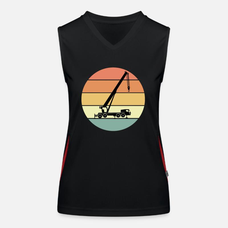 Mobile crane Women's Functional Contrast Tank Top