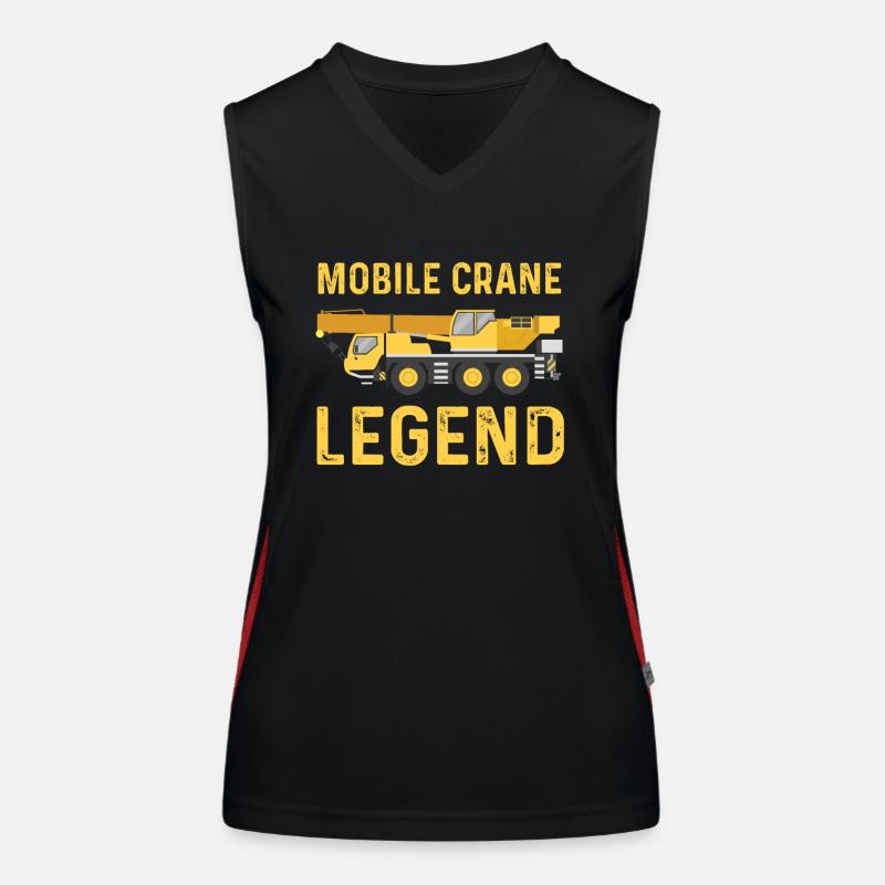 Mobile crane legend Women's Functional Contrast Tank Top