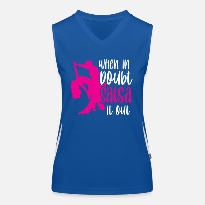 When In Doubt Salsa It Out Dance Dancers Women's Functional Contrast Tank Top