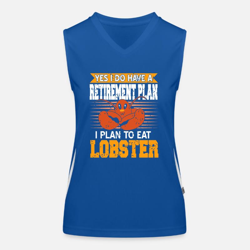 Retirement plan to eat Lobster Funktionelles Kontrast-Tank Top für Frauen